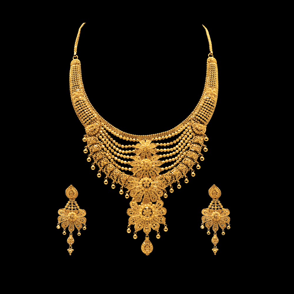 22K Gold Necklace Set